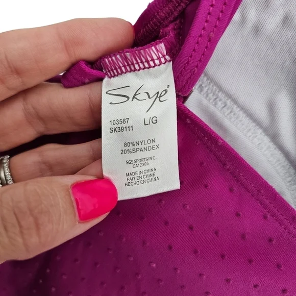 Skye Swim Tankini Raspberry Pink Size Large - Picture 5 of 8